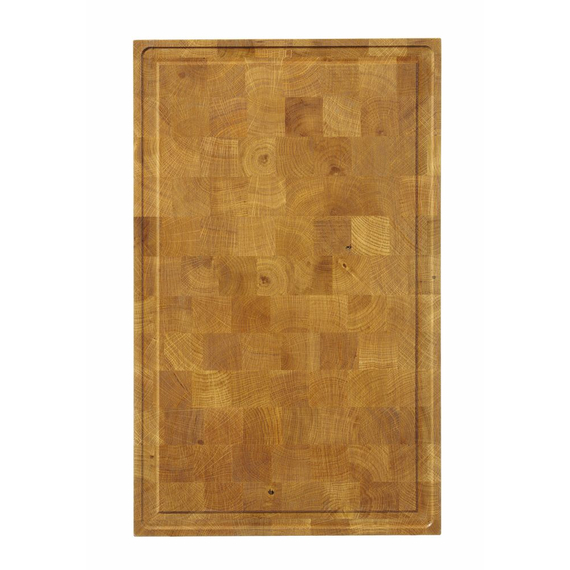 Hendi Servierbrett aus Eichenholz, Hirnholz, 325x265x(H)30mm, Bild 5