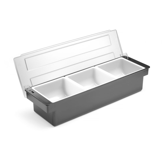BarUp Zutatenbehälter – 3 Fächer, Schwarz, 480x150x(H)100mm, Bild 5