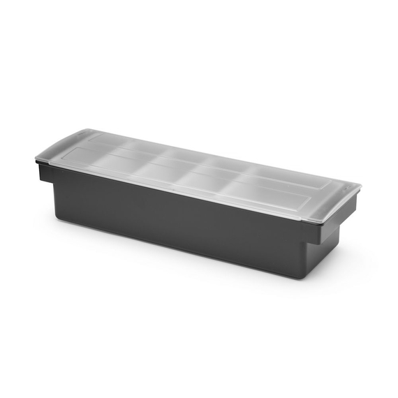 BarUp Zutatenbehälter – 5 Fächer, Schwarz, 480x150x(H)100mm, Bild 3