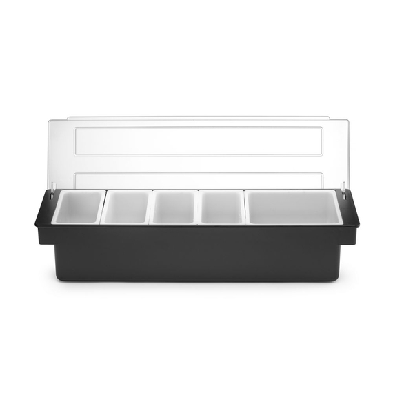 BarUp Zutatenbehälter – 5 Fächer, Schwarz, 480x150x(H)100mm, Bild 7
