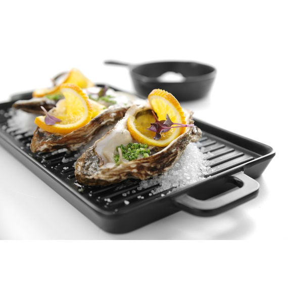 Hendi Miniatur-Grillplatte, Schwarz, 320x162x(H)20mm, Bild 5