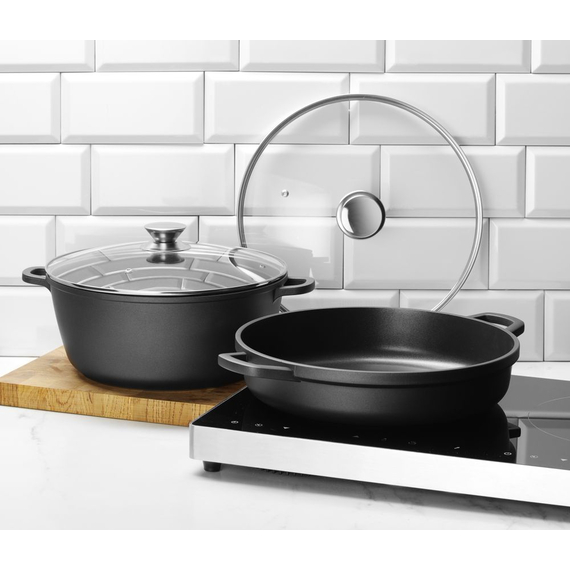 Hendi Kasserolle mit Antihaft-Beschichtung, 7L, Schwarz, 367x290x(H)122mm, Bild 7