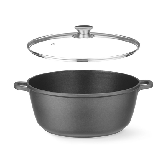 Hendi Kasserolle mit Antihaft-Beschichtung, 7L, Schwarz, 367x290x(H)122mm, Bild 3
