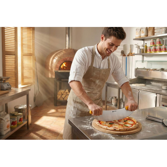 Hendi Pizza-Wiegemesser, Silber, 533x111mm, Geschwungen, Bild 4