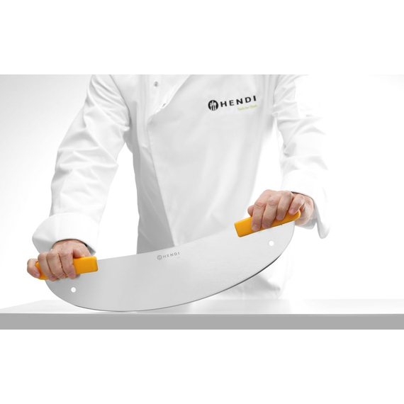 Hendi Pizza-Wiegemesser, Silber, 533x111mm, Geschwungen, Bild 2