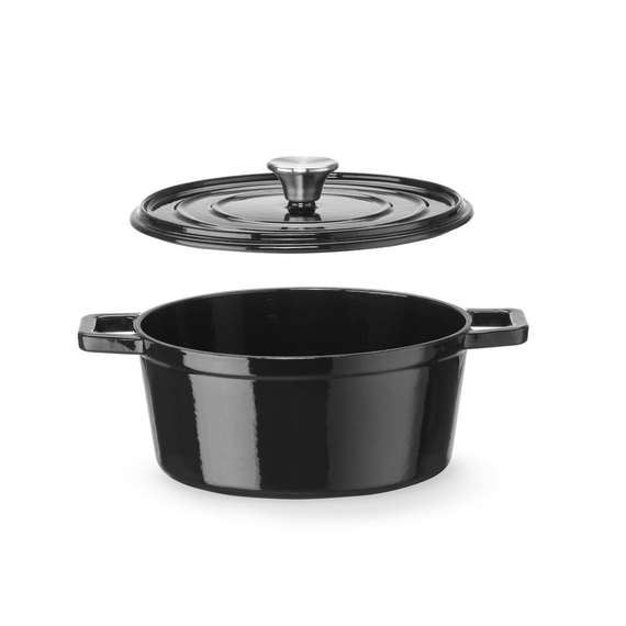Hendi Emaillierter Gusseisentopf, 3,7L, Schwarz, 317x240x(H)105mm, Bild 3
