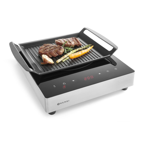 Hendi Grillplatte für Induktionskocher, 390x260x(H)35mm, Bild 5