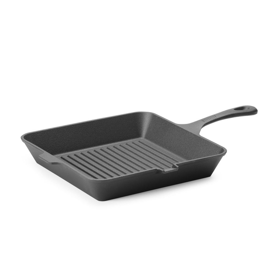 Hendi Gusseisen-Grillpfanne, Schwarz, 250x250x(H)50mm, Quadratisch, Bild 3