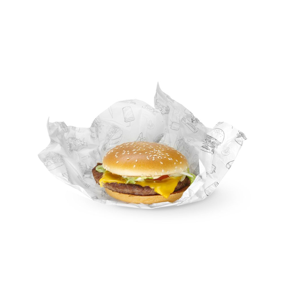 Hendi Einschlagpapier, fettdicht, Fastfood-Muster, 500 Stk., 250x350mm, Bild 7