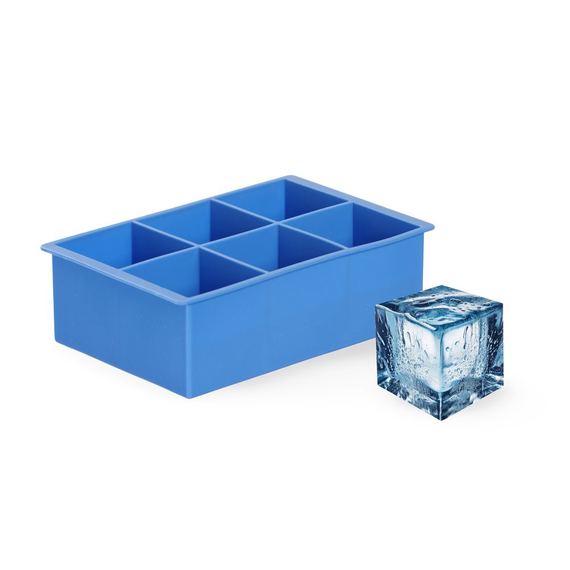 BarUp Eiswürfelform, XL-Würfel, Blau, 170x110x(H)52mm, Bild 3
