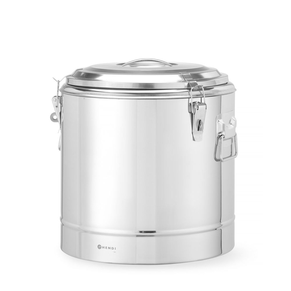 Hendi Isolierter tragbarer Behälter, Kitchen Line, 31L, Silber, ⌀400x(H)445mm, Bild 3