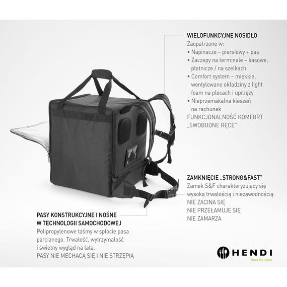 Hendi Thermo-Transportrucksack, 75,2L, Schwarz, 410x410x(H)480mm, Bild 5