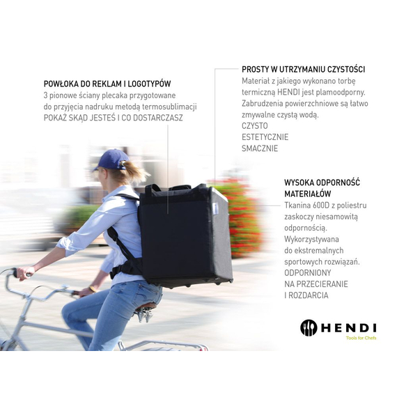 Hendi Thermo-Transportrucksack, 75,2L, Schwarz, 410x410x(H)480mm, Bild 7