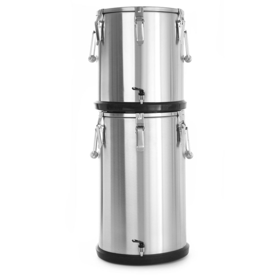 Hendi Isolierter tragbarer Behälter - mit Ablasshahn, Profi Line, 20L, Silber, ⌀330x(H)360mm, Bild 3