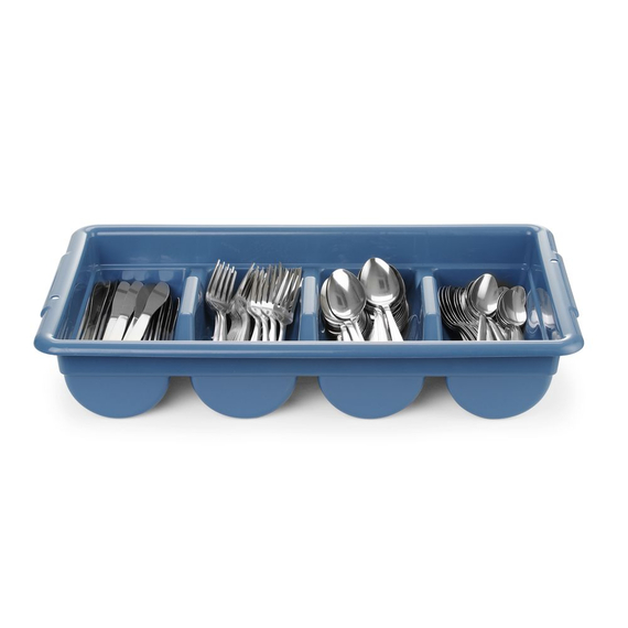 Hendi Besteck-Set mit Tablett, Blau, 525x300x(H)95mm, Rechteckig, Bild 3