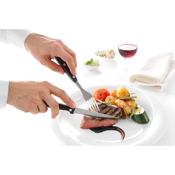 Hendi Steakgabel – 6 Stück, Profi Line, Schwarz, 6 Stk., (L)200mm, Bild 3