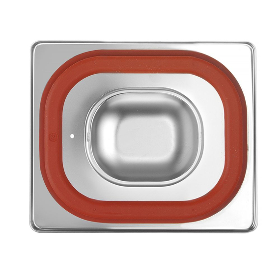 Hendi Gastronorm-Deckel mit Silikonrand, Profi Line, GN 1/6, 176x162mm, Bild 3