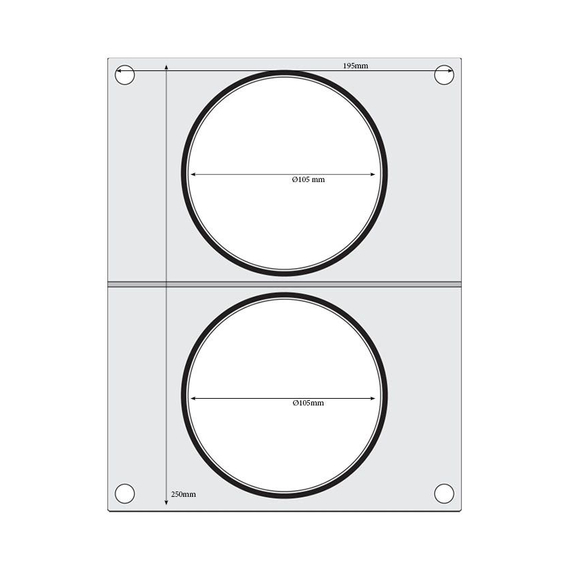 Hendi Matrize für Versiegelungsmaschine, zwei runde Behälter (ø115 mm), Bild 3