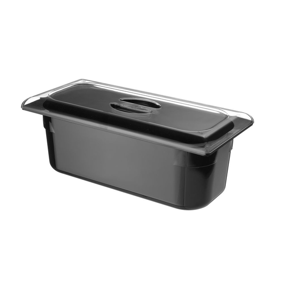 Hendi Eiscreme-Behälter Polycarbonat, 5L, Schwarz, 360x165x(H)120mm, Bild 3