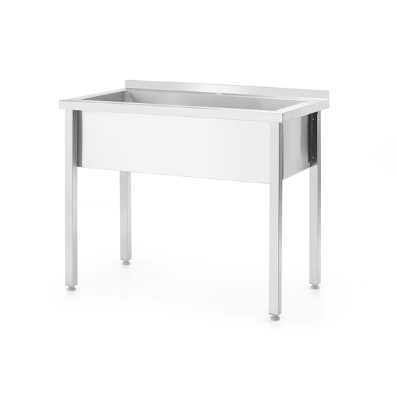 Hendi Tisch mit Einzelwaschwanne, ohne Spritzschutz – verschraubt, Tiefe 600 mm, Budget Line, 1000x600x(H)850mm, Bild 3
