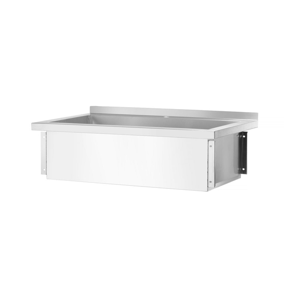 Hendi Tisch mit Einzelwaschwanne, ohne Spritzschutz – verschraubt, Tiefe 600 mm, Budget Line, 1000x600x(H)850mm, Bild 5