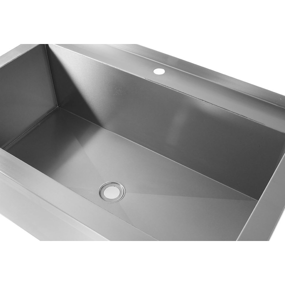 Hendi Tisch mit Einzel-Waschwanne – geschweißt, Profi Line, 1000x600x(H)850mm, Bild 3
