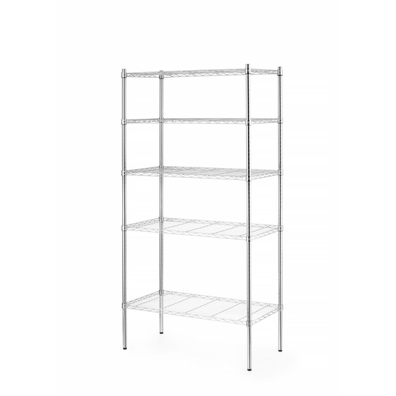 Hendi Lagerregal mit 5 Fächern, Chrom, 910x455x(H)1830mm, Bild 3
