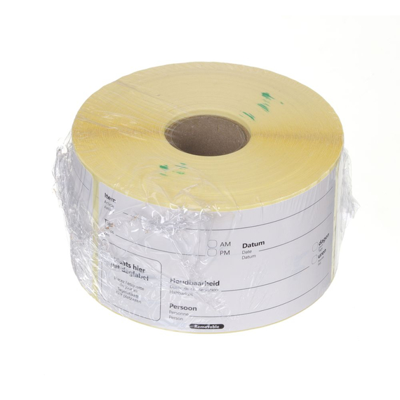 Hendi Lebensmittelrotationsetiketten, mehrfach verwendbar, leicht entfernbar, Weiß, 500 Stk., 100x50mm, Bild 3