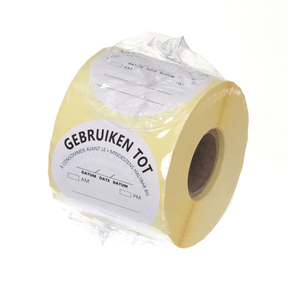 Hendi Lebensmittelsicherheit-Aufkleber, mehrfach verwendbar, leicht entfernbar, „VERWENDEN VOR“, Weiß, 500 Stk., ⌀50mm, Bild 2