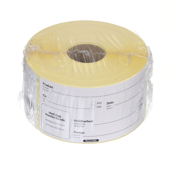 Hendi Lebensmittelrotationsetiketten, mehrfach verwendbar, leicht entfernbar, Weiß, 500 Stk., 100x50mm, Bild 3