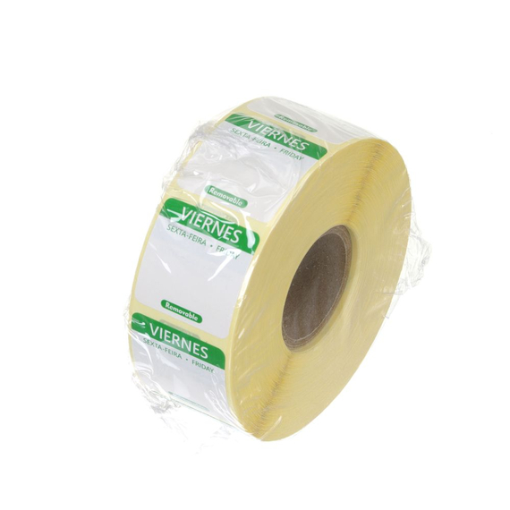 Hendi Täglich anwendbare Lebensmittelsicherheitsetiketten, mehrfach verwendbar, leicht entfernbar , Grün, 1000 Stk., 25x25x(H)mm, Bild 3