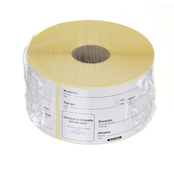 Hendi Lebensmittelrotations-Etiketten, mehrfach verwendbar, leicht entfernbar, Weiß, 500 Stk., 100x50mm, Bild 3