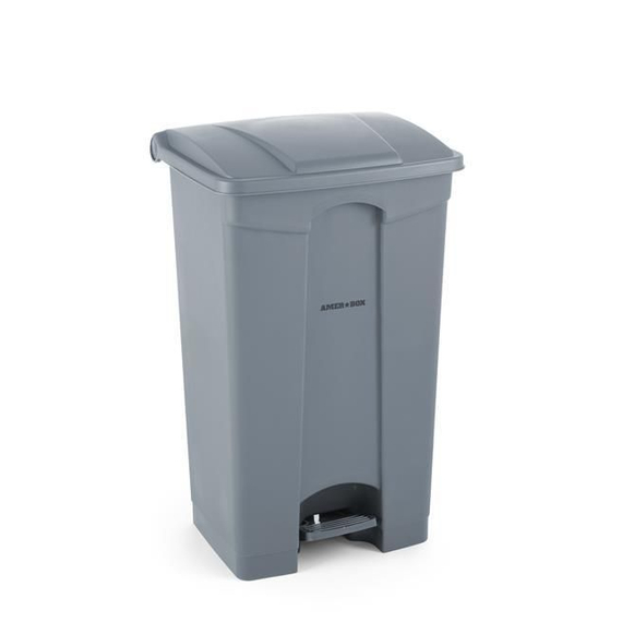 AmerBox Tret-Abfalleimer, 68L, Hellgrau, 490x410x(H)660mm, Bild 9