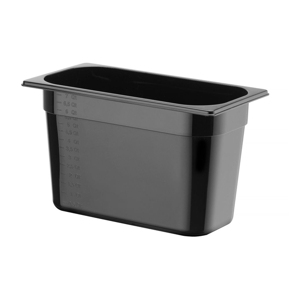 Hendi Gastronorm-Behälter 1/3, Profi Line, GN 1/3, 7,8L, Schwarz, 325x176x(H)200mm, Bild 3