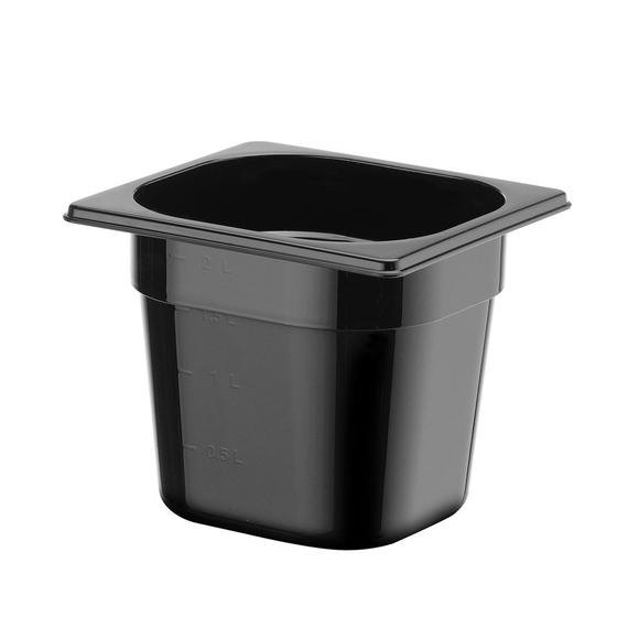 Hendi Gastronorm-Behälter 1/6, Profi Line, GN 1/6, 2,4L, Schwarz, 176x162x(H)150mm, Bild 3