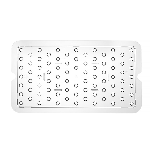Hendi Perforiertes Abtropfgitter für Gastronorm-Behälter aus Polycarbonat, Profi Line, GN 1/1, Transparent, 467x263mm, Bild 3
