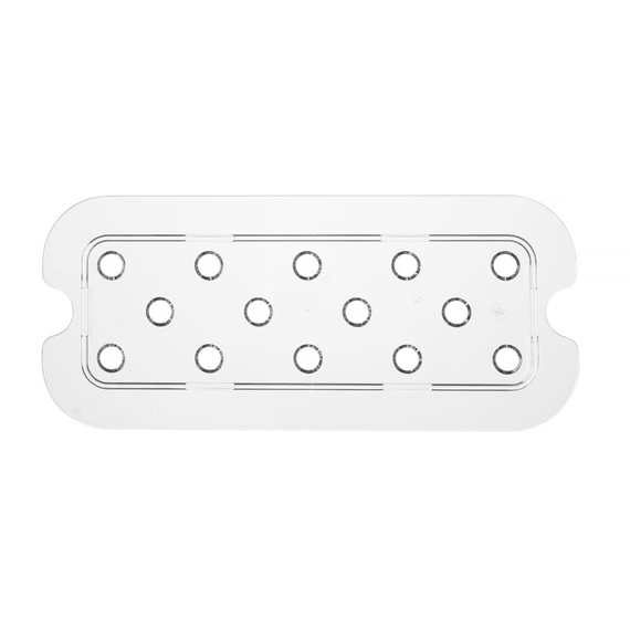 Hendi Perforiertes Abtropfgitter für Gastronorm-Behälter aus Polycarbonat, Profi Line, GN 1/3, Transparent, 266x116mm, Bild 3