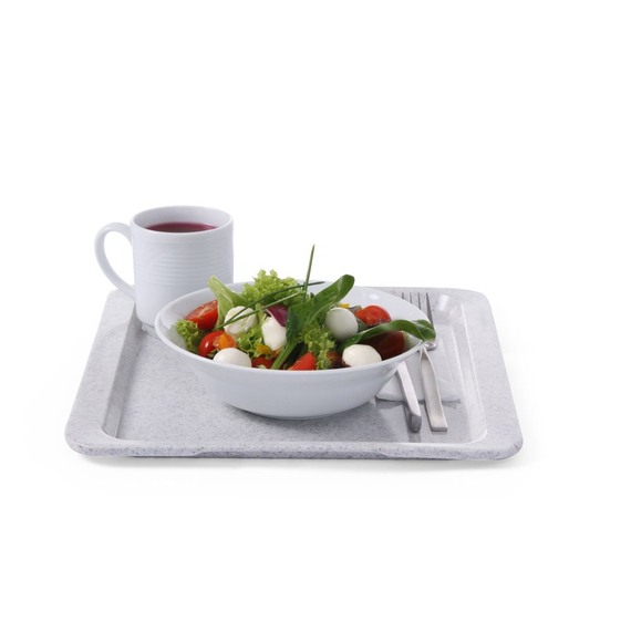 AmerBox Polyestertablett für Selbstbedienungsrestaurants, GN 1/2, Granit, 325x265mm, Bild 5