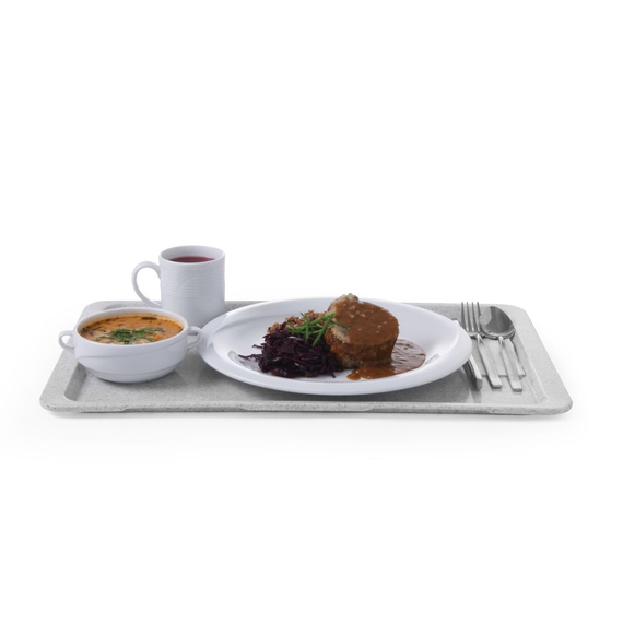 AmerBox Polyestertablett für Selbstbedienungsrestaurants, GN 1/1, Granit, 530x325mm, Bild 3
