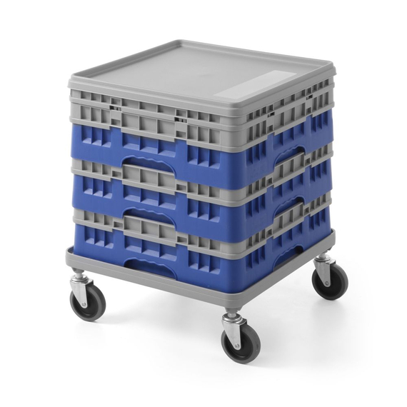 AmerBox Fahrgestell für Universal-Regale 500×500 mm, Hellgrau, 500x500x(H)180mm, Bild 3