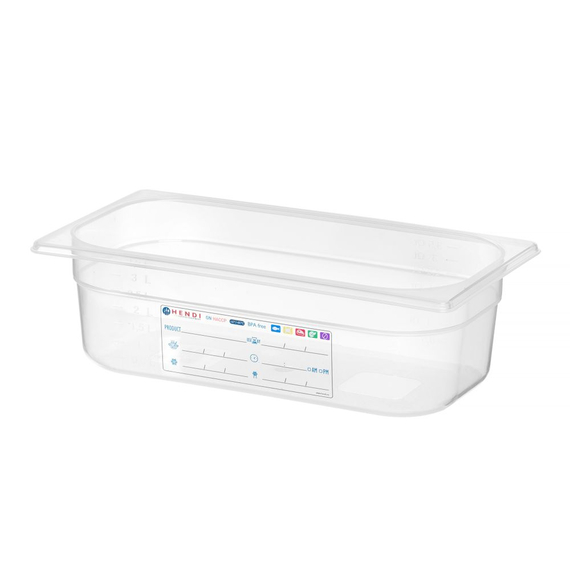 Hendi Gastronorm-Behälter 1/3, GN 1/3, 4L, Transparent, 325x176x(H)100mm, Bild 3