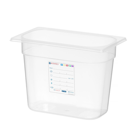 Hendi Gastronorm-Behälter 1/4, GN 1/4, 5,5L, Transparent, 265x162x(H)200mm, Bild 3