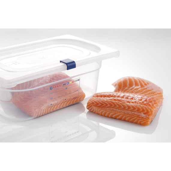 Hendi Farbcodierungsclips für HACCP-Aufbewahrungsbehälter, Blau, 12 Stk, Bild 5