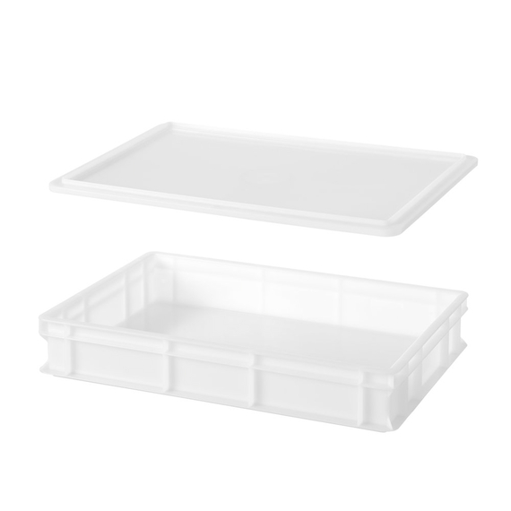 AmerBox Pizzateig-Box 600x400, Profi Line, Weiß, 600x400x(H)100mm, Rechteckig, Bild 3