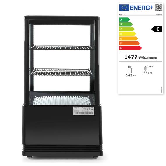 Arktic Aufsatz-Kühlvitrine 58 Liter, schwarz, Farbe: Schwarz, Inhalt: 58 Liter, Bild 4