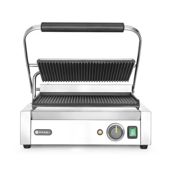 Hendi Kontaktgrill Panini, gerillt, Grillfläche: Gerillt