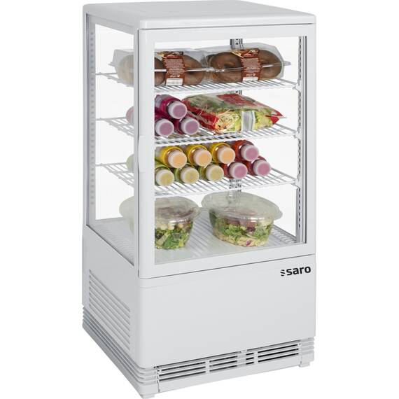SARO Mini-Umluftkühlvitrine SC 70 weiß, Inhalt: 70 Liter, Farbe: Weiß