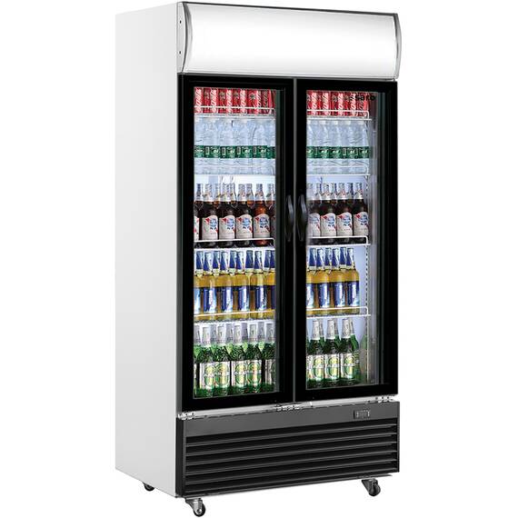 SARO Getränkekühlschrank Werbetafel - 2-türig GTK 800