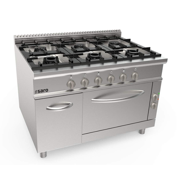SARO Gasherd + Elektroofen 6 Brenner Modell LQ / CUG6NE