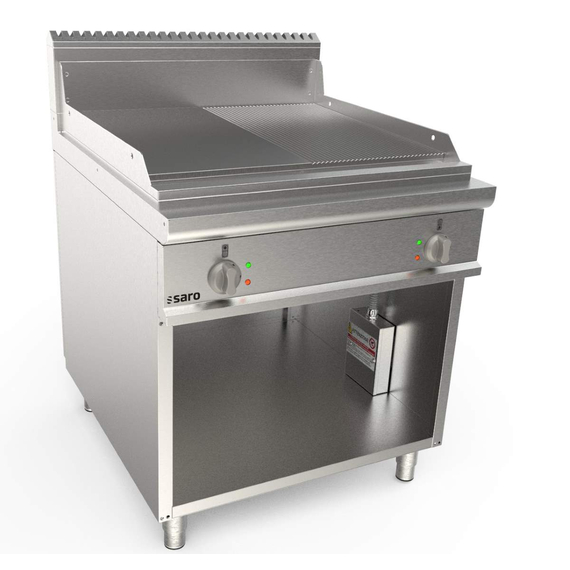 SARO Elektrogriddleplatte 800 mm breit Stand 1/2+1/2 Modell LQ / FTG4BAM